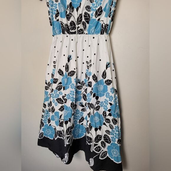 Vintage Jodi California A-Line Dress Floral Pinup 50s Retro Milkmaid Size Small - Picture 8 of 16